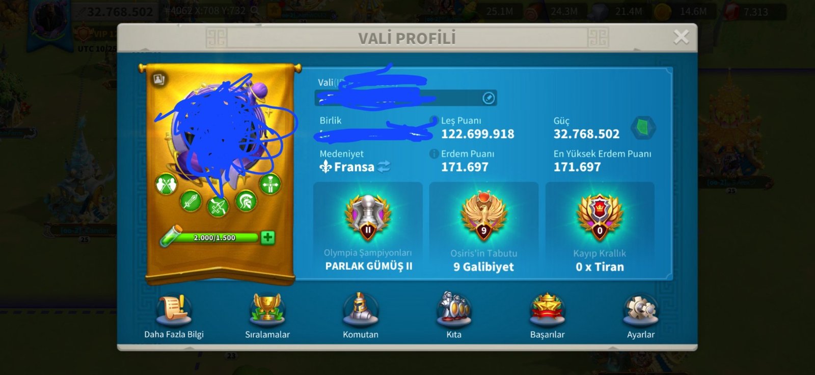KELEPİR KVK2 Hesabı 2 tane farm gelişime açık temiz