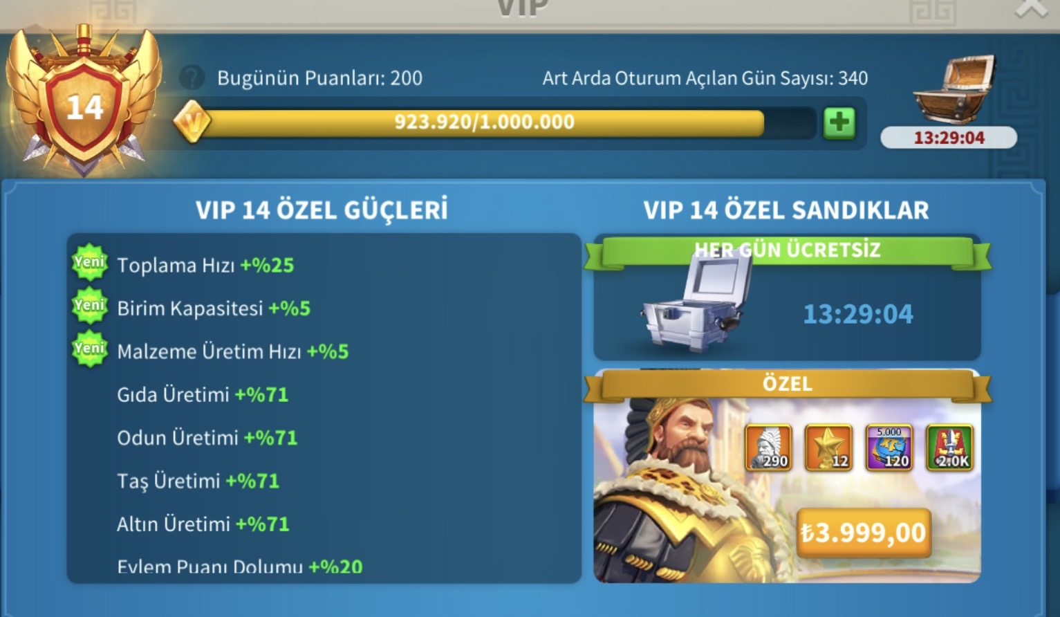 Vip15’e 80k kaldı/piyade hesap/okcu kıtası yolda genç fırsat gelişime açık