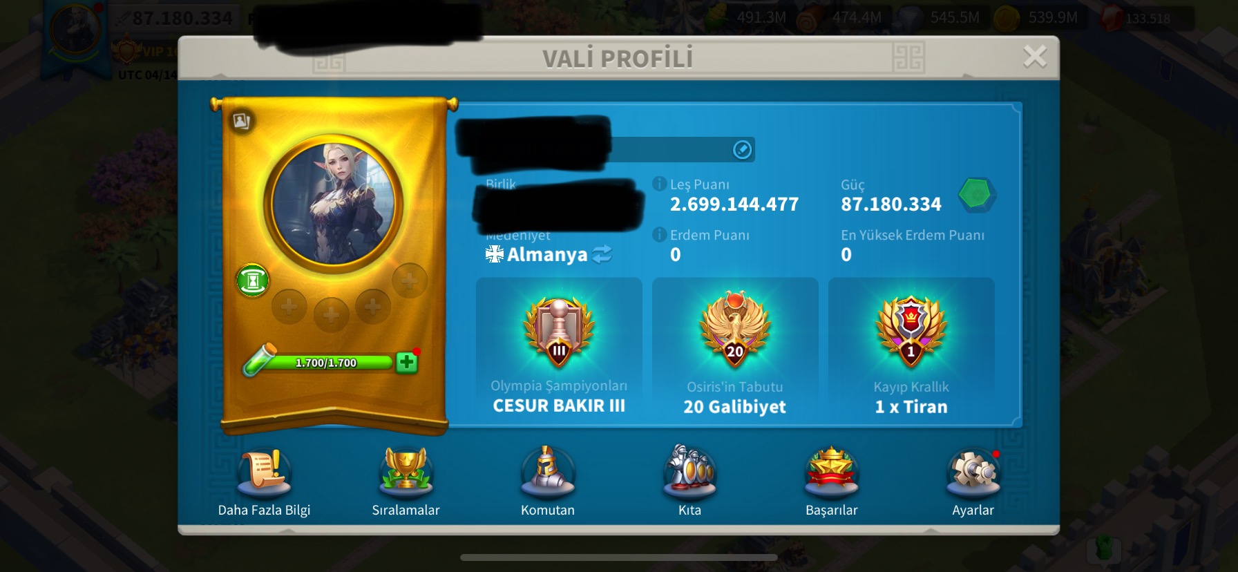 🔥 ZENİTHLİ | KELEPİR | VIP 16 | 5 KITA ALANLIK | 1800+ GÜN HIZLANDIRMA | 16B RSS