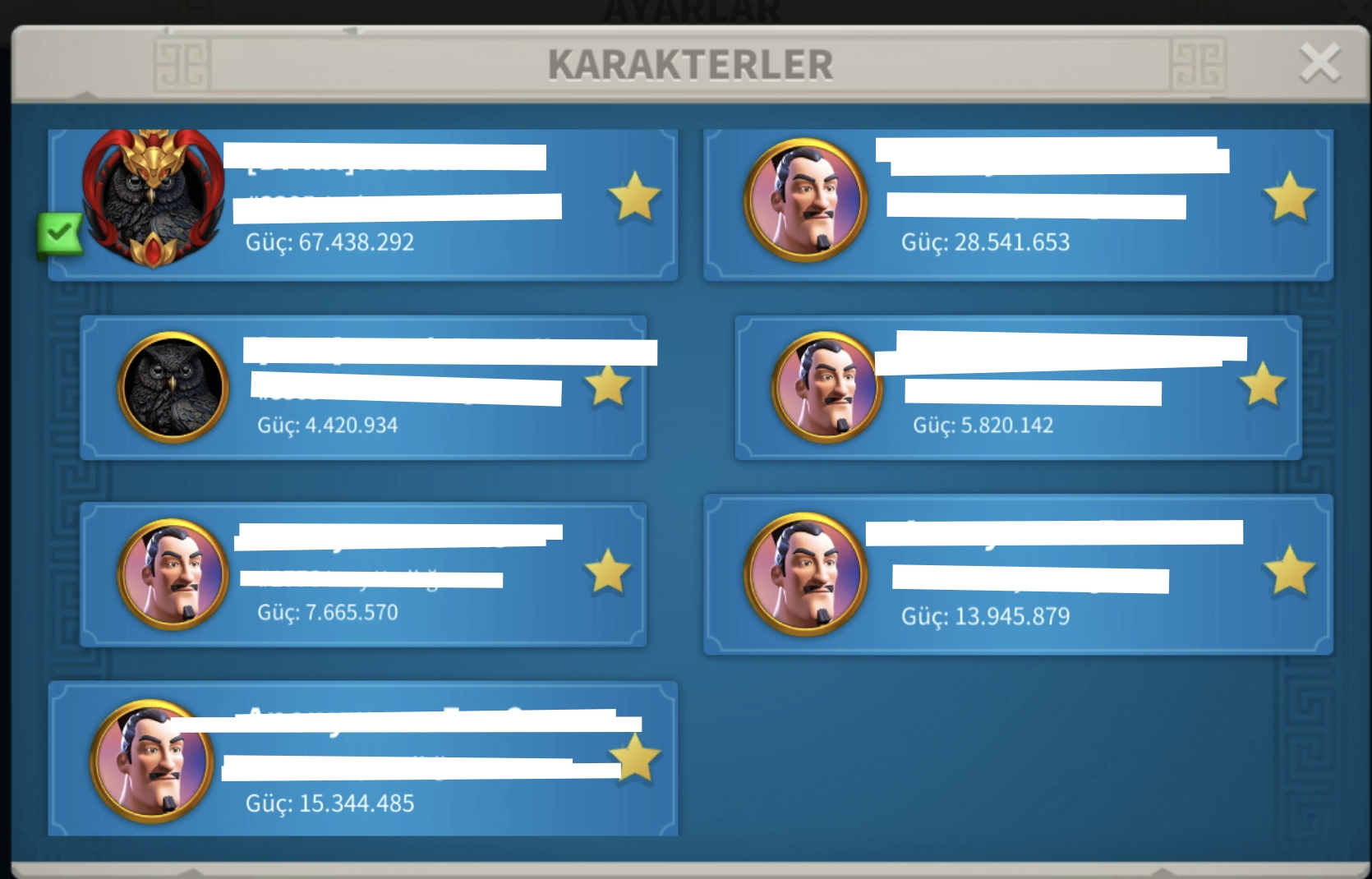 Farm, 6 Adet farm, 2 kıta Vip 16 fırsat  Farmlardan 1 tanesi 25sv bb, diğerleri 22-24 arası.