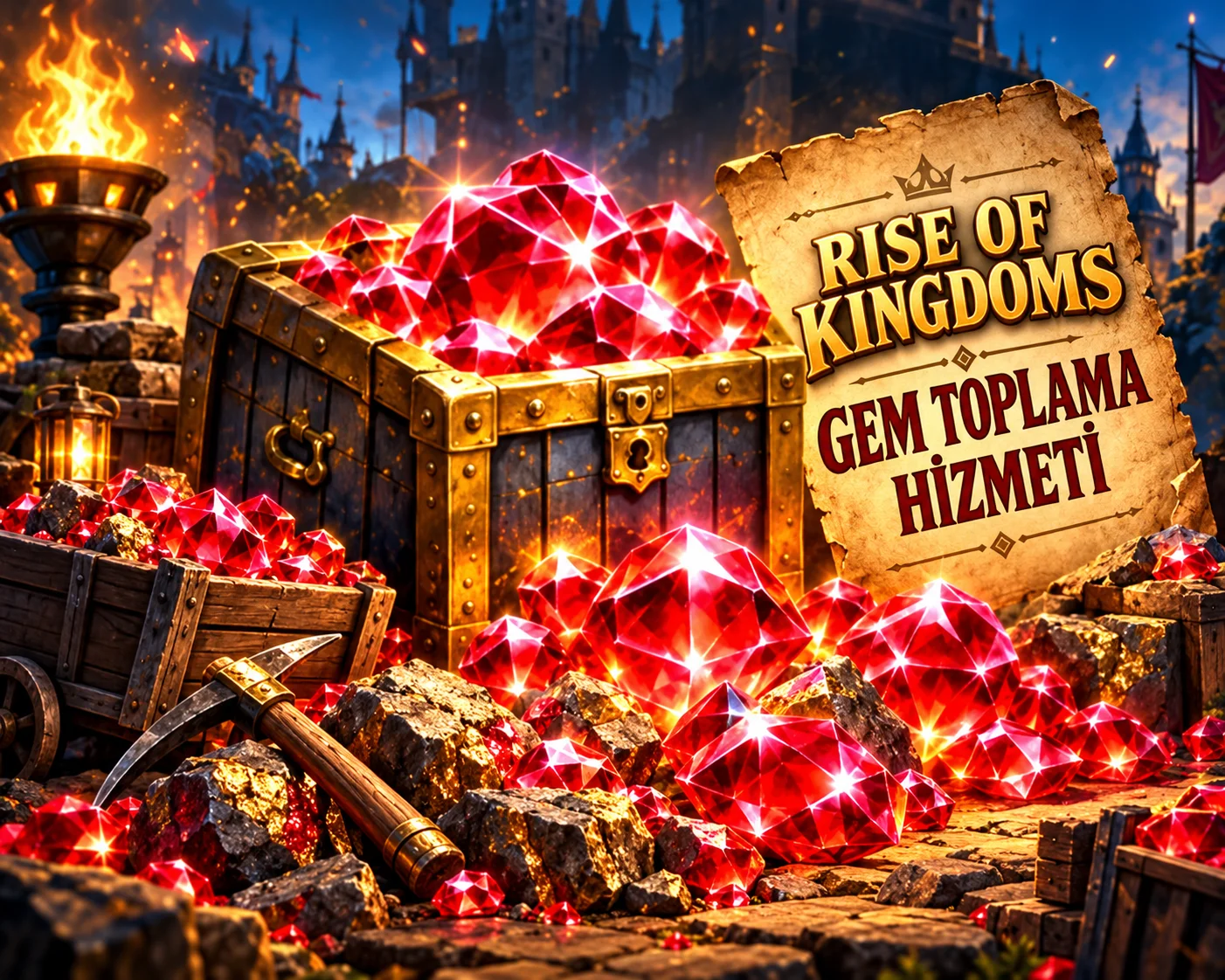GEM Toplama Hizmeti | Türkiye’nin En Büyük Rise of Kingdoms Hizmeti