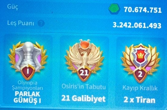 VİP17 HAZIR GÖÇ / 15B RSS ! 5 KITA AÇIK ALAN FULL LEGENDARY !  MİX HESAP !