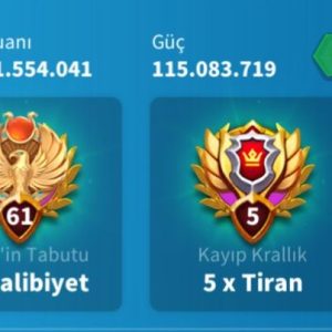 VİP19 HAZIR GÖÇ ! MİX/FULL PRİME +7 KITA FULL SET LEGENDARY  EKİPMAN +1  8.KITA İÇİN 7'Lİ SET ! HESAP ! 64/16 KRİTİK ! - 23B RSS ! 1181 GÜN HIZ ! + ZENİTH TEMA !