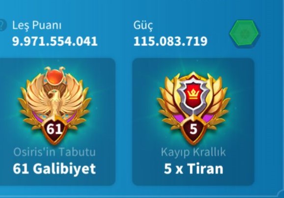 VİP19 HAZIR GÖÇ ! MİX/FULL PRİME +7 KITA FULL SET LEGENDARY  EKİPMAN +1  8.KITA İÇİN 7’Lİ SET ! HESAP ! 64/16 KRİTİK ! – 23B RSS ! 1181 GÜN HIZ ! + ZENİTH TEMA !