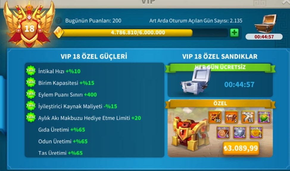 VİP18 ZENİTH TEMALI HAZIRA GÖÇ HESAP !