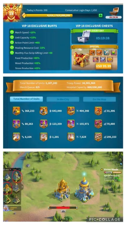 ⚔ FİYAT DÜŞTÜ! |FULL KOMUTAN + 5B KILL | VIP 18 | 290G BOOST | 32 EKİPMAN