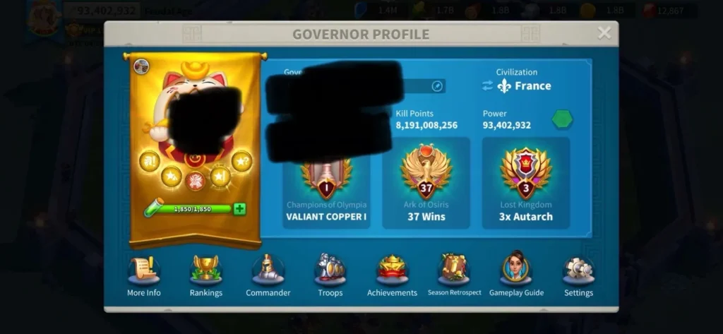 VİP 18 E SON 400 K ! 8,1B KİLL /45 EKİPMAN-23 KRİTİKLİ DEV HESAP SATIŞTA !