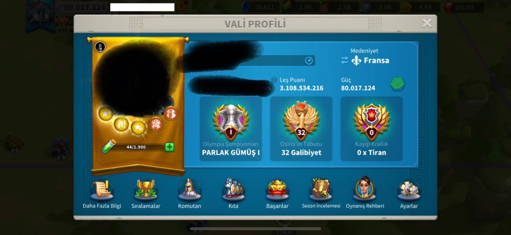 VİP 19’A YAKIN! HAZIR GÖÇ VİP18 HESAP! 20B RSS! 1700 GÜN HIZ !  KACIRILMAZ HESAP !!