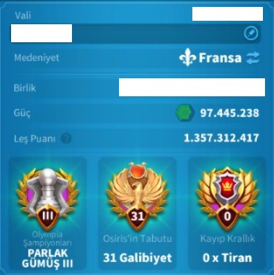 VİP16 SÜVARİ AĞIRLIKLI + SÜVARİ GARNİZON HAZIR GÖÇ HESAP !  1041 EVRENSEL KAFA ! 11B RSS ! 3 KERE GÖÇ EDER !  3 KITA FULL SET !