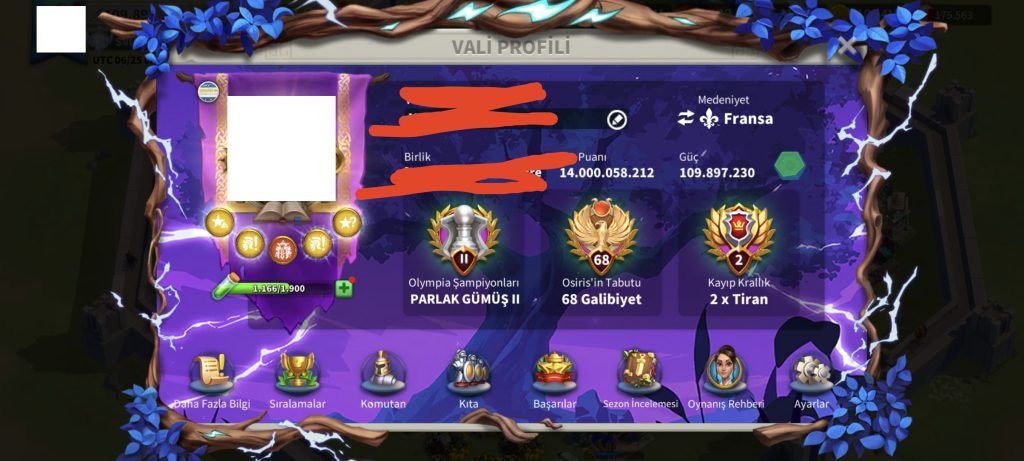 FULL PERFECT 7 KITA ALAN SVİP HAZIR GÖÇ CANAVAR HESAP ! 55/30 KRİTİK ! 30B RSS —