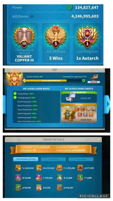 🔥HAZIR GÖÇ DEV HAZİNE! 134M GÜÇLÜ, 35+ FULL KOMUTANLI, 30B KAYNAK/148 PASAPORT DEV VİP 19 HESAP! 🔥