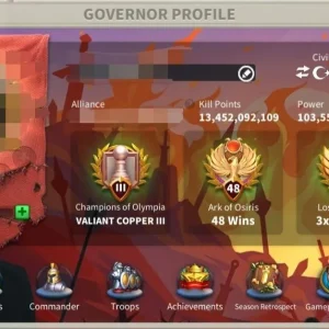 HAZIR, DOLU, YIKICI: 2200 GÜN, 48 KOMUTAN, 32B RSS, SVIP, 530K CEVHER 6KITA FULL SARI SET EKİPMAN!
