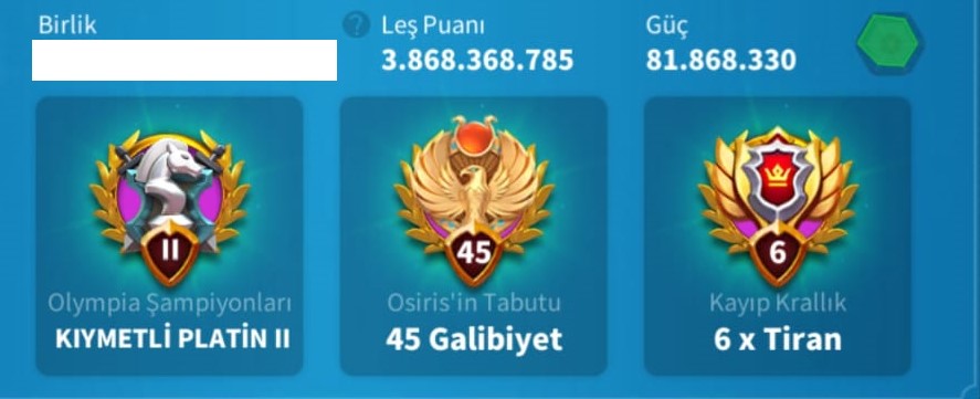 VİP17 HAZIR GÖÇ BOMBA MİX HESAP ! VİP18 E 150K UZAKLIKTA !  +10 FARM +21B RSS – 2.891 GÜN HIZ ! — 34/12 KRİTİK HARİKA EKİPMANLAR !!!