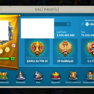 72.5M Güçlü Full Komutanlı RoK Hesabı – VIP 17 – 235 Altın Heykel – 15.000₺