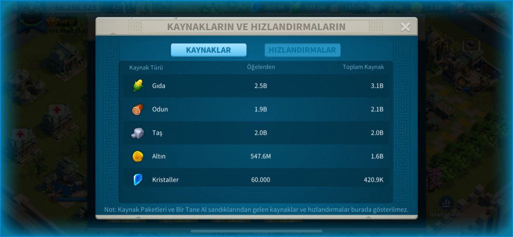 Rise of Kingdoms Hesabı Satılık – 76M KVK Sonu Güç – Full Komutan – 30 Efsanevi Ekipman