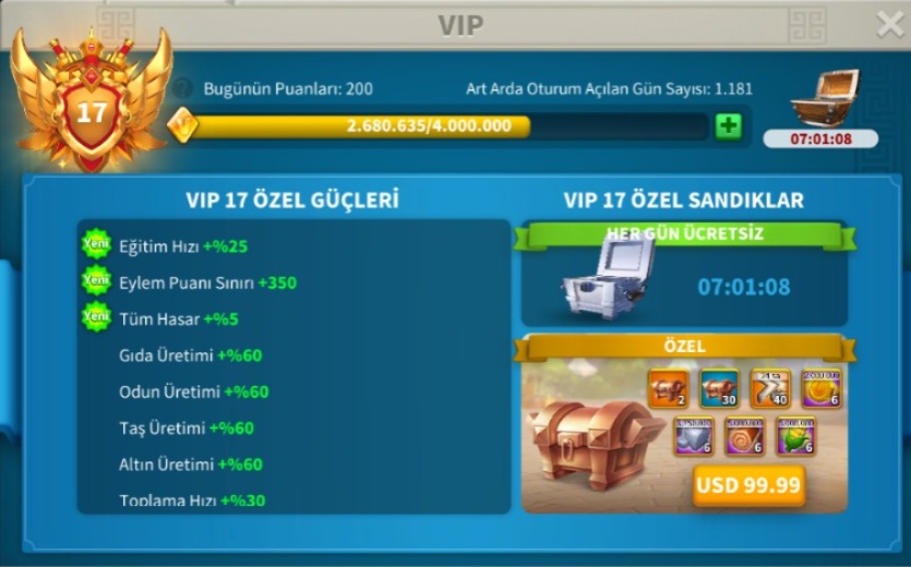 VİP17 HAZIR GÖÇ MİX STOKER HESAP ! 22B RSS !!! — 1106 GÜN HIZ ! 798 ADET EVRENSEL !!!