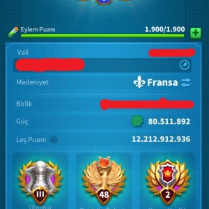VİP18 5 KITA HAZIR FULL SET LEGENDARY 20B RSS Lİ !!! VİP19'A YAKIN MUHTEŞEM HESAP ! 12B KP !