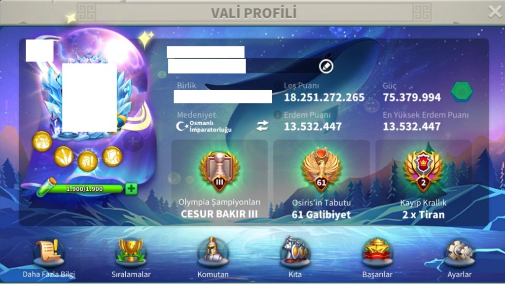 HAZIR GÖÇ EDEBİLİR 6 KITA FULL SET LEGENDARY SVİP HESAP ! 700 ADET EVRENSEL ! KRİTİKLİ EKİPMANLAR ! RALY VE GARNİZON UYUMLU !!! TAM TAMINA 18B KP ! KRAL HESABIDIR !