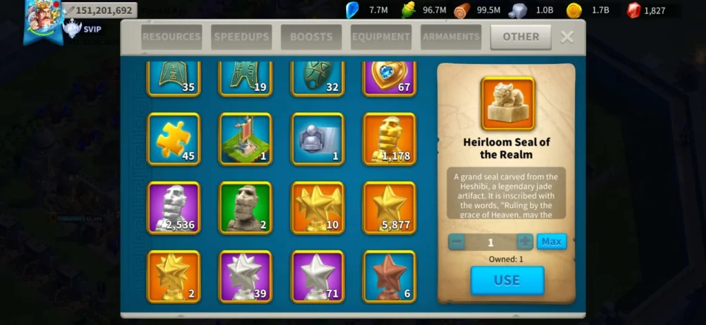 HAZIR GÖÇ 6 KITA FULL SARI SET DEV SVİP ! 53 EKİPMAN-32 KRİTİK /20B KAYNAK /17B KİLL+10 ŞEHİR TEMASI !