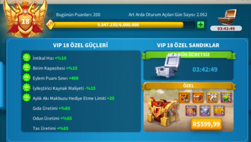 6 KITA FULL + FULL VİP 19 A 45K KALMIŞ MUHTEŞEM ALAN CANAVARI HESABIMIZ SİZLERLE!