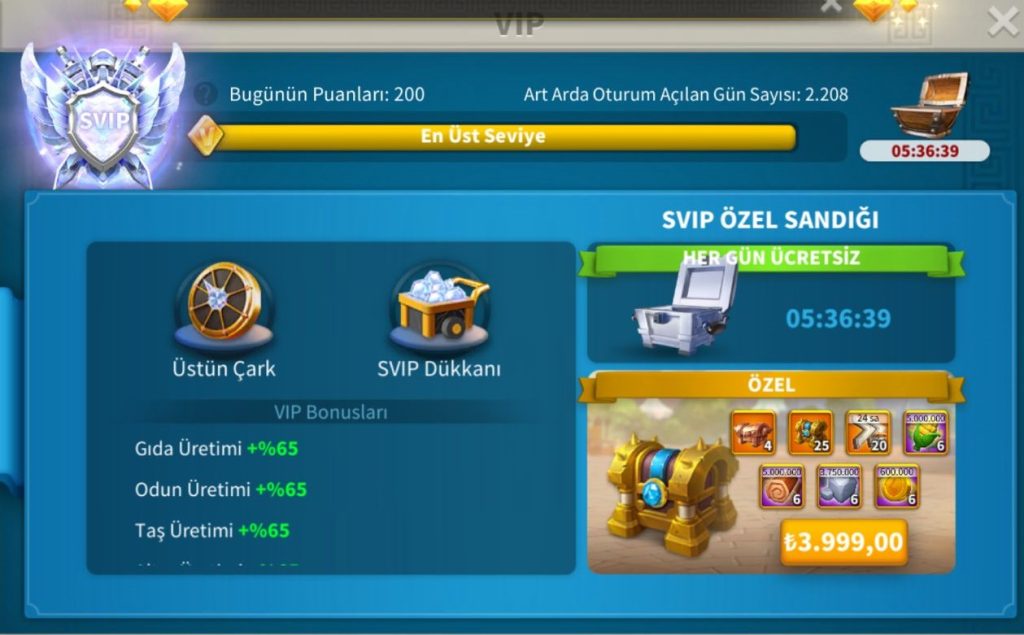 SVİP MAX PRİME GLADİO HESAP ! BOL KRİTİKLİ ! 1715 GENEL HIZLANDIRMA !! 1057 GÜN EĞİTİM TOTEL 2772 ! ZENİTH TEMA !