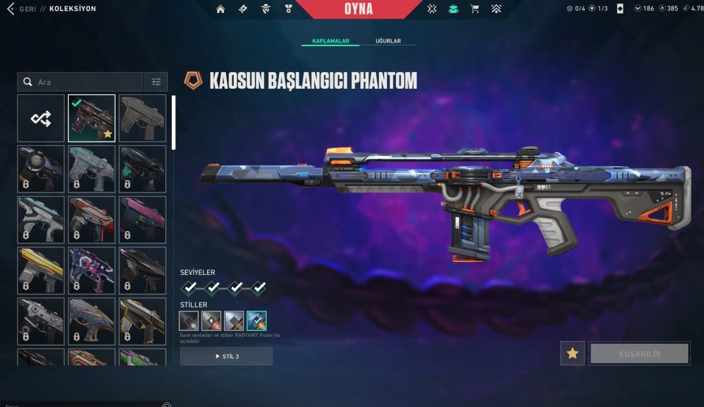 UYGUN FİYATA YENİ KAOS PHANTOMLU HESAP