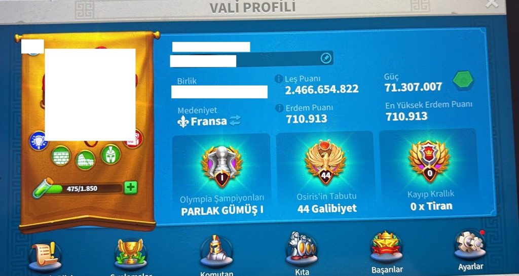 VİP17 HAZIR GÖÇ EDEBİLİR HESAP ! 5 KITA FULL SET LEGANDARY ! 15B RSS ! 1763 GÜN HIZLANDIRMA !