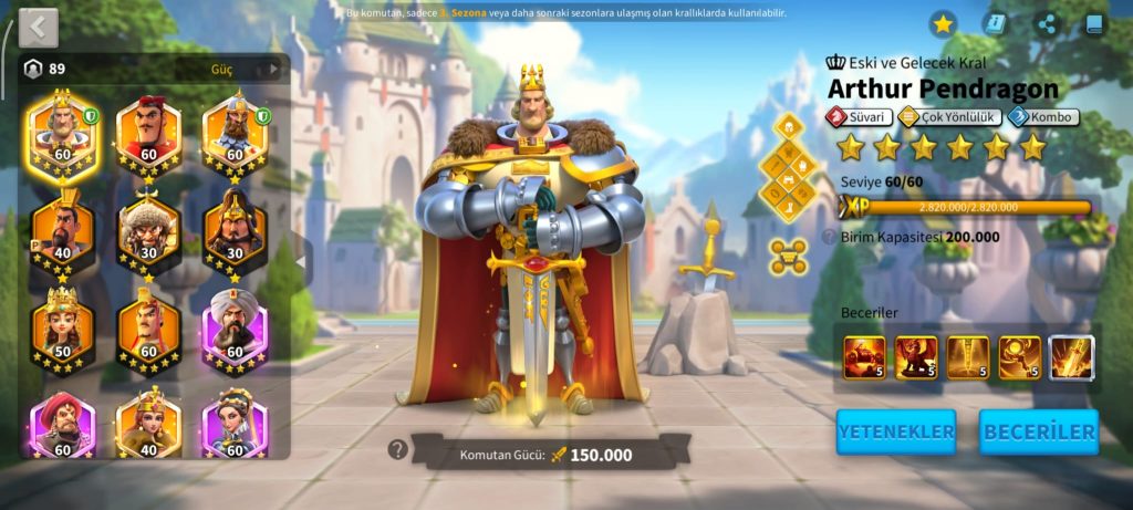 VİP13 3 LEGEDARY KOMUTAN MAX T4 HESAP !