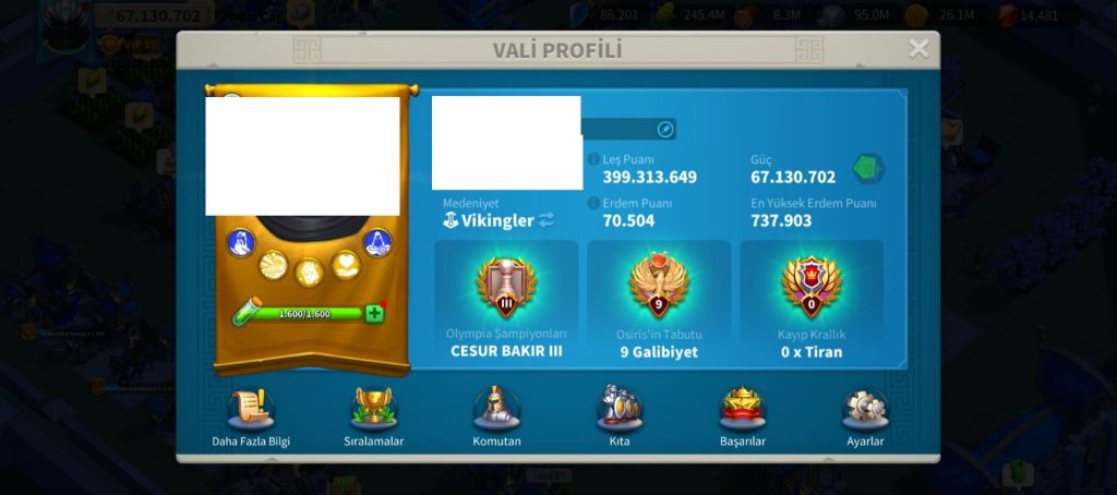 HAZIR GÖÇ EDEBİLİR VİP15 PİYADE İNF HESAP !