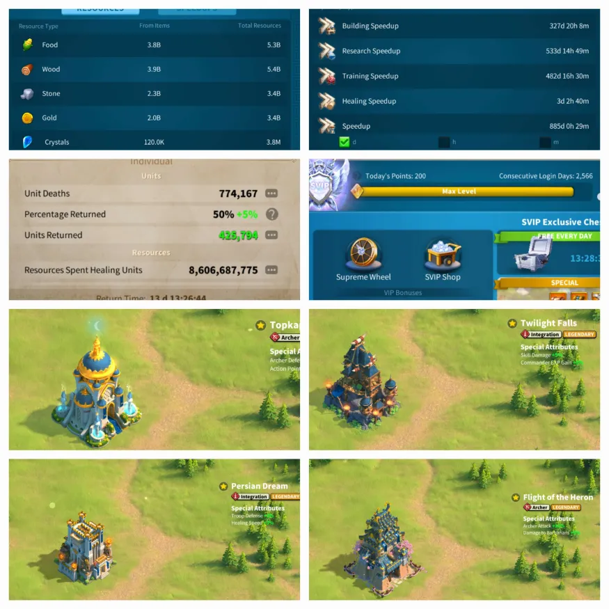 6 KITA SARI SET DOLU SVİP ! 52 EKİPMAN-29 KRİTİK/24 MİLYAR KİLL POİNTS!