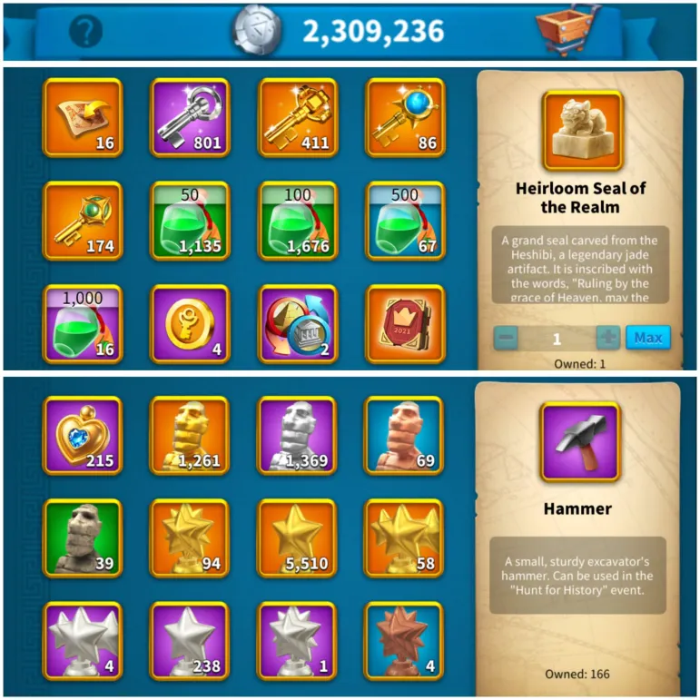 6 KITA FULL SARI SET VİP 19 ! 52 EKİPMAN-28 KRİTİK/1300 ALTIN HEYKEL/10B KİLL!