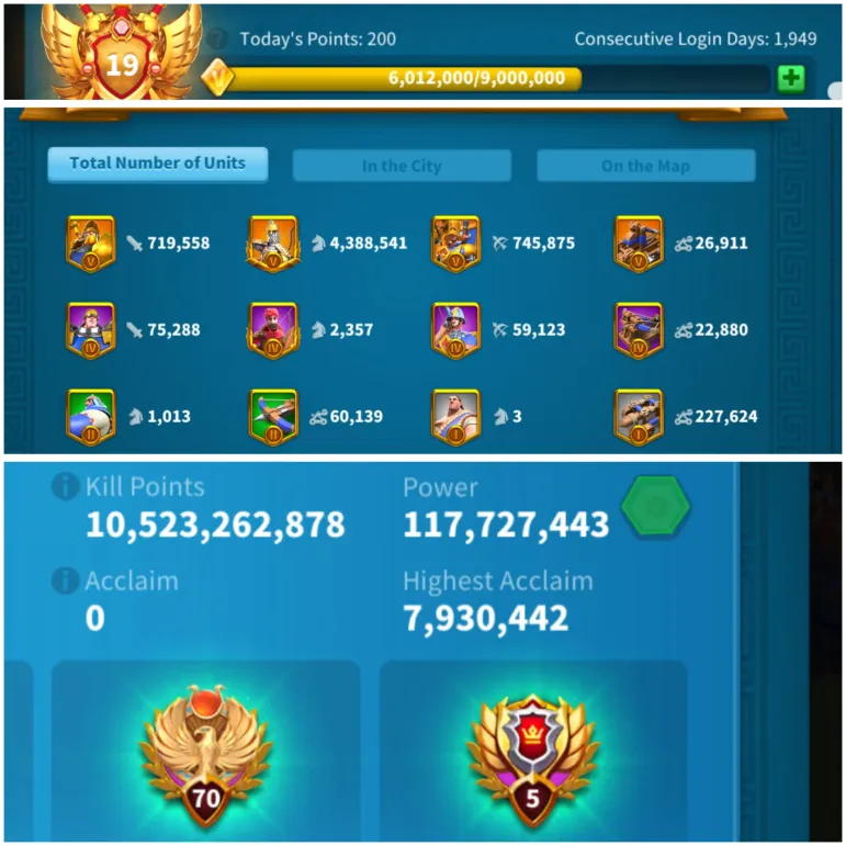 6 KITA FULL SARI SET VİP 19 ! 52 EKİPMAN-28 KRİTİK/1300 ALTIN HEYKEL/10B KİLL!