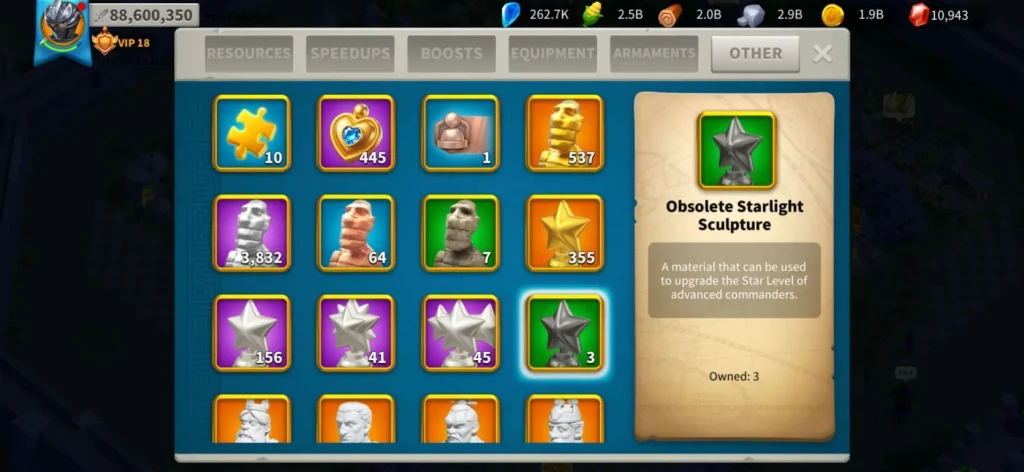 UYGUN FİYATA KAÇMAZ VİP 18 ! 47 EKİPMAN-15 KRİTİK/13 MİLYAR KAYNAK/+2 ALT HESAP İÇİNDE !