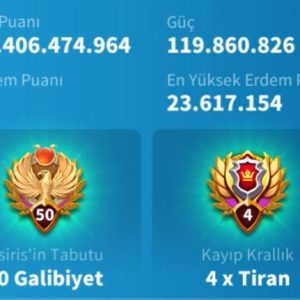 5 KITA EKSİKSİZ SVİP HESAP ( FİYAT PERFONMANS ARAYANLARA ÖZEL ! )