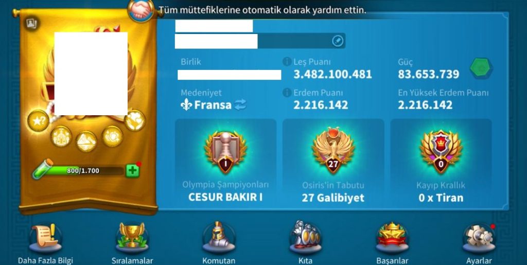 VİP16 PRİME // MİX HESAP ! 4 KITA FULL SET ! KRİTİKLİ SETLER ! 16B RSS !