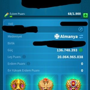 SVİP HAZIR GÖÇ EDEBİLİR 6 KITA FULL SET LEGANDARY HESAP ! FULL META PRİME ! 11 ÖZEL YAZIT !! ++ 25B RSS ! 4000 GÜN HIZ ! 3 ZENİTH TEMALI ! 20B KP ‘ Lİ UYGUN FİYATA ! SAVAŞ MAKİNASI HESAP !