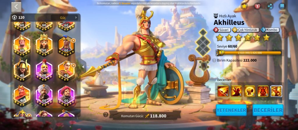 VİP17 // 5 KITA FULL SET LEGANDARY SET ! 44/9 KRİTİK ! FULL META PRİME HESAP SİZLERLE !  RALLY//GARNİZON VE KRİTİKLİ SETLER MEVCUTTUR !