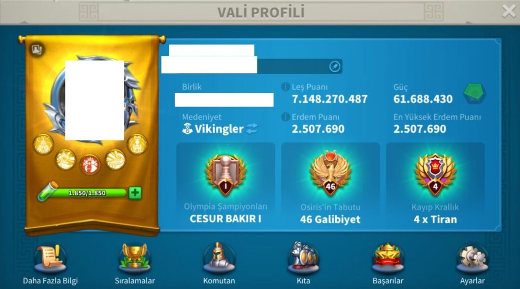 TATİL BİLETİ İLE GÖÇ EDEBİLİR 4 KITA AÇIK ALAN VİP17 HESABI ! 14B RSS ! TACIN ŞANI ZENTH TEMA !