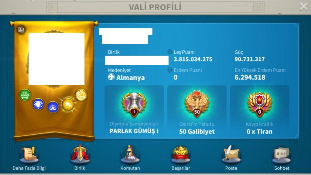 VİP16 // 5 KITA AÇIK ALAN + HAZIR GÖÇ EDEBİLİR // 1865 GÜN HIZLANDIRMALI ! 825 EVRENSEL KAFALI ++ 6B RSS Lİ META PRİME KOMUTANLI HARİKA HESAP !