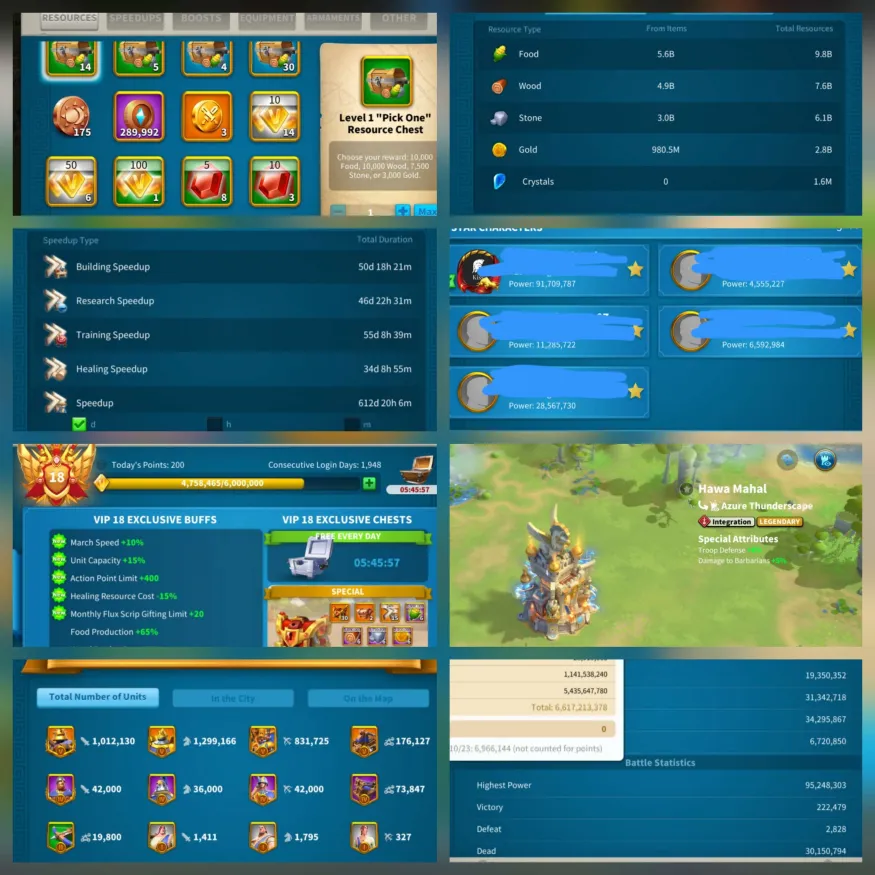 🔥 VIP 18 SEVİYESİNDE, 1000+ ALTIN HEYKELLİ VE FARM HESAPLI SAVAŞ HESABI! 🔥