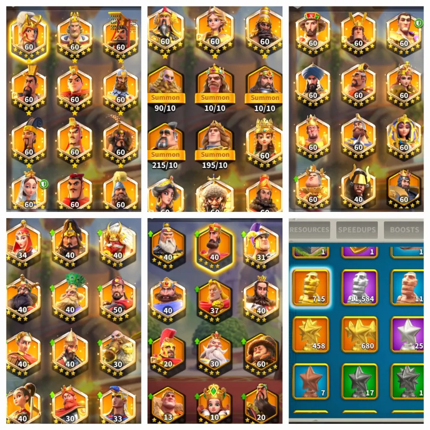 🔥6 KITA FULL SARI SET  VIP 18!  20B KAYNAK/54 EKİPMAN/45 MAX KOMUTAN ! 🔥