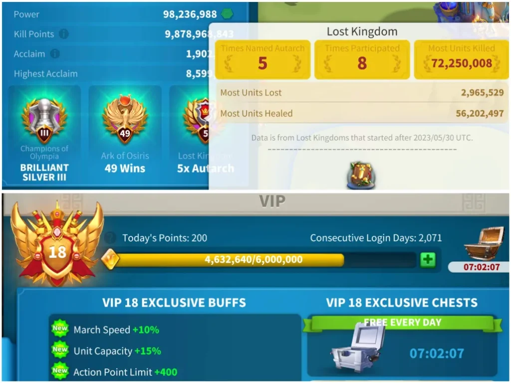 🔥 VIP 18 STATÜLÜ, 10 MİLYAR KP VE 18 KRİTİK EKİPMANLI SAVAŞ HESABI! 🔥