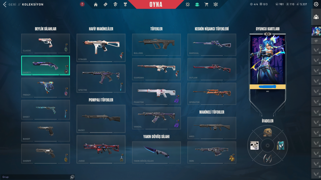 🔥 YAĞMACI / ONI / SPECTRUM SKİNLİ – VALORANT HESAP 💸