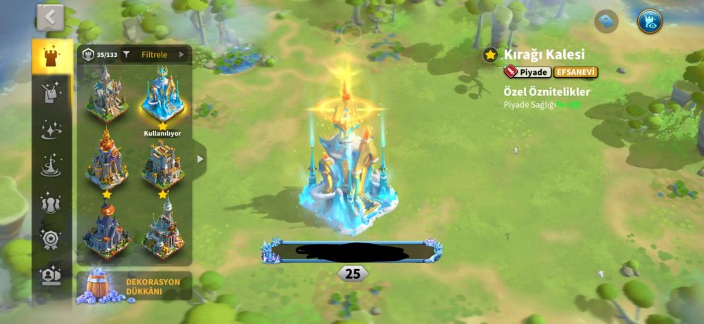 TEK MAİL ÇİFT HESAP – ÇİFT HESAPTA KIRAGLI KALESİ ZENİTH TEMASI MEVCUT.