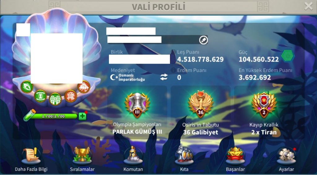 VİP16 BALİNA PROFİLLİ !  META PRİME 5 KITA AÇIK ALAN SÜVARİ  HESAP ! 7B RSS ! 500 GÜN HIZLANDIRMA ! 4B KP !