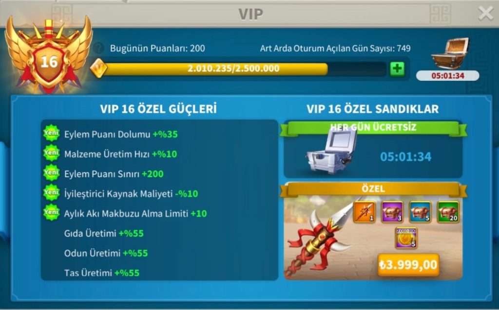 KELEPİR FİYATA HAZIR GÖÇ EDEBİLİR VİP15 HESAP ! BU FIRSATI KAÇIRMA !!! 6B RSS ! 530 + EVRENSEL KAFA ! VİP DESTEK MEVCUTTUR !