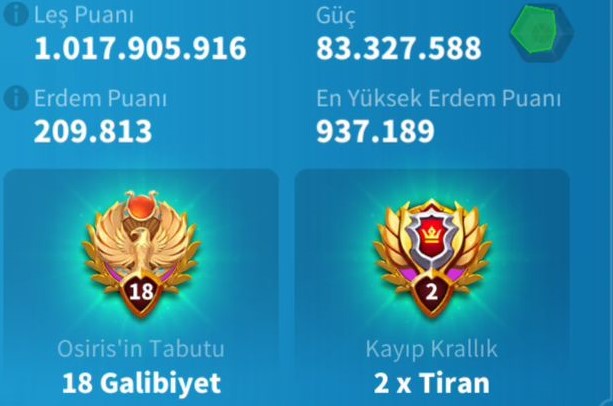 VİP16 META PRİME UYGUN FİYATA STOKER HESAP ! 15B RSS ! ++ 1563 GÜN HIZLANDIRMA !! HAZIR GÖÇE TATİL BİLETİ KADAR YAKIN !