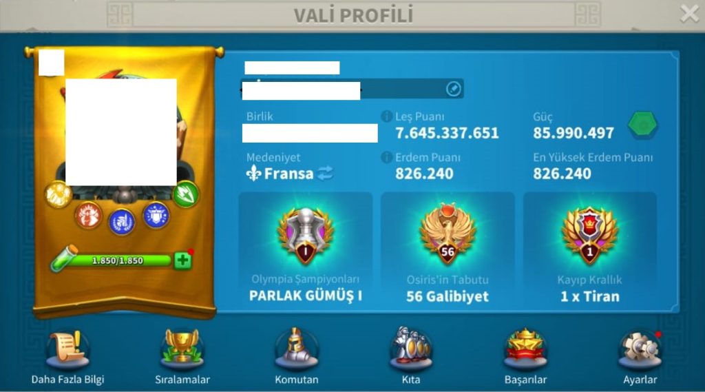 5 KITA FULL SET LEGANDARAY VİP17  HESAP ! VİP18 E SON 100K ! YATIRIMLIK !  FULL META PRİME ! 850 EVRENSEL KAFA ! 30B RSS ! 1100 GÜN HIZLANDIRMALI !