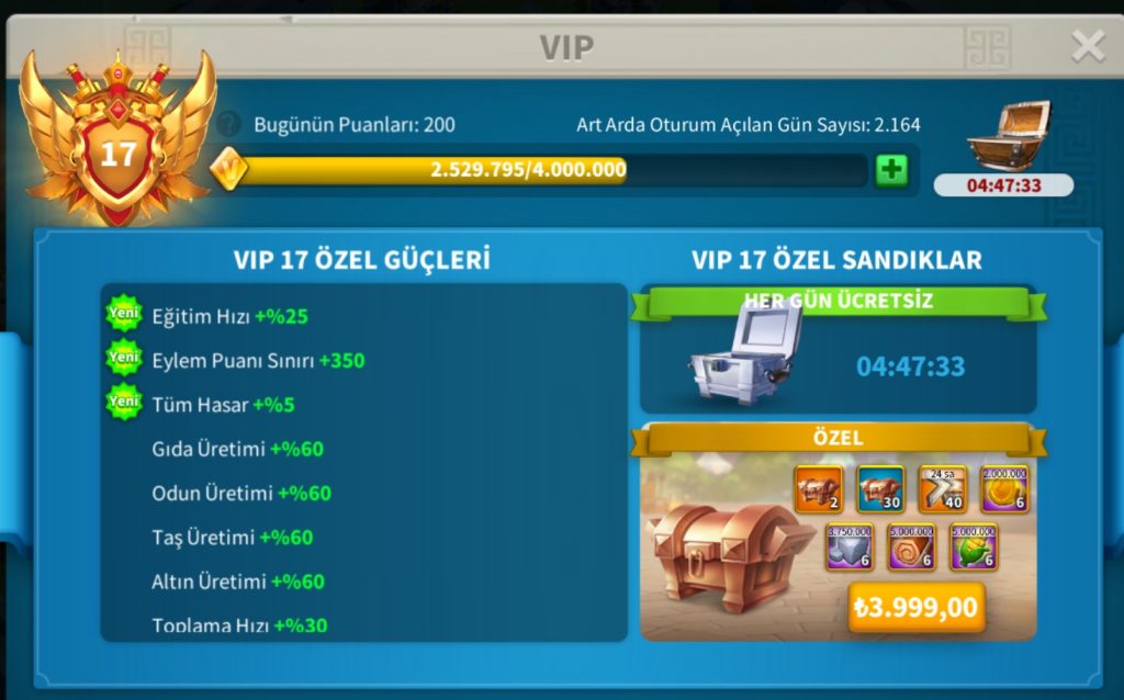 VİP17 HAZIR GÖÇ EDEBİLİR 4 KITA FULL SET LEGANDARY HESAP ! 10b RSS’ Lİ ! RALY VE GARNİZON BİR ARADA ! ÇOKTAN SEÇMELİ ŞAHANE HESAP !