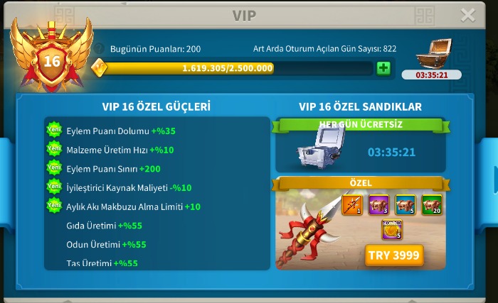 FULL KRİTİK SETLİ – VİP 16 ( 17 İÇİN SON 500K )